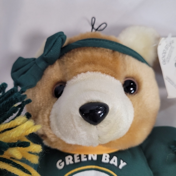 Vintage 1998 NFL Greenbay Packer Cheerleader Plush Teddy Bear Doll - Picture 3 of 9